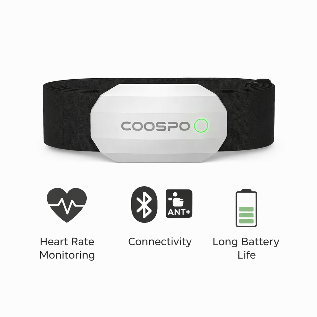 Hartslagmeter borstband | Bluetooth, ANT+ | Fitness, cycling, sport