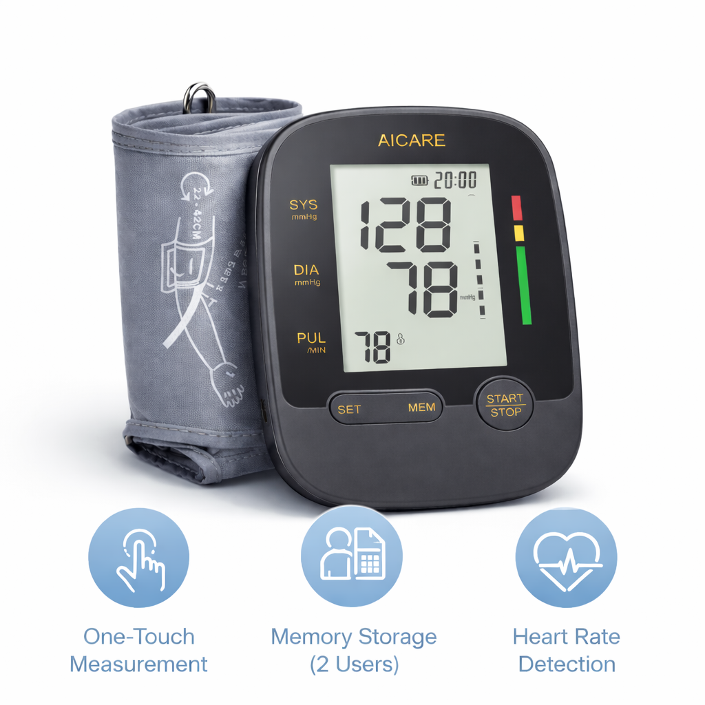 Bloeddrukmeter bovenarm | Digitaal, automatisch | Hartslagmeting, manchet